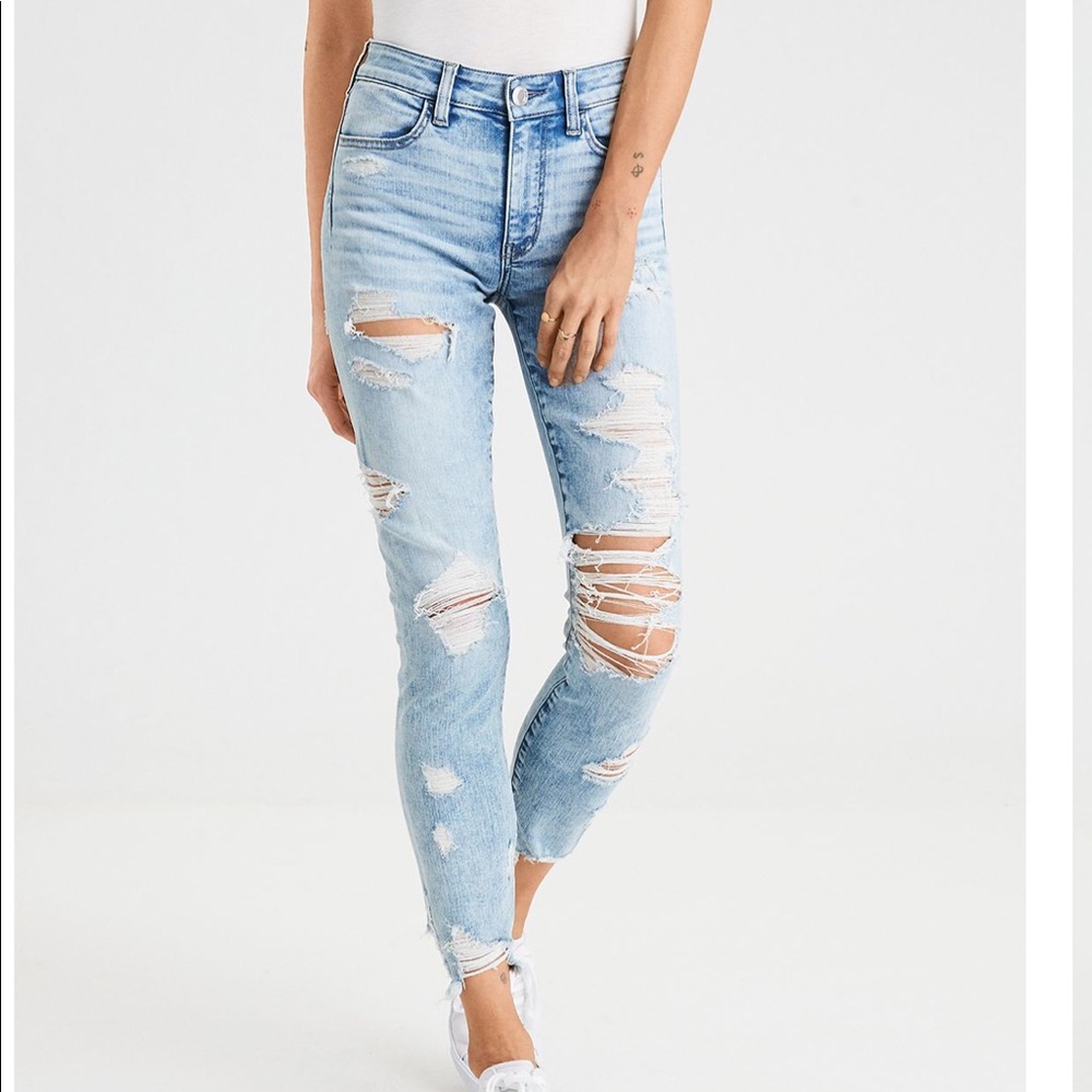 Hi Rise Jegging Crop - Shattered Breeze size 6